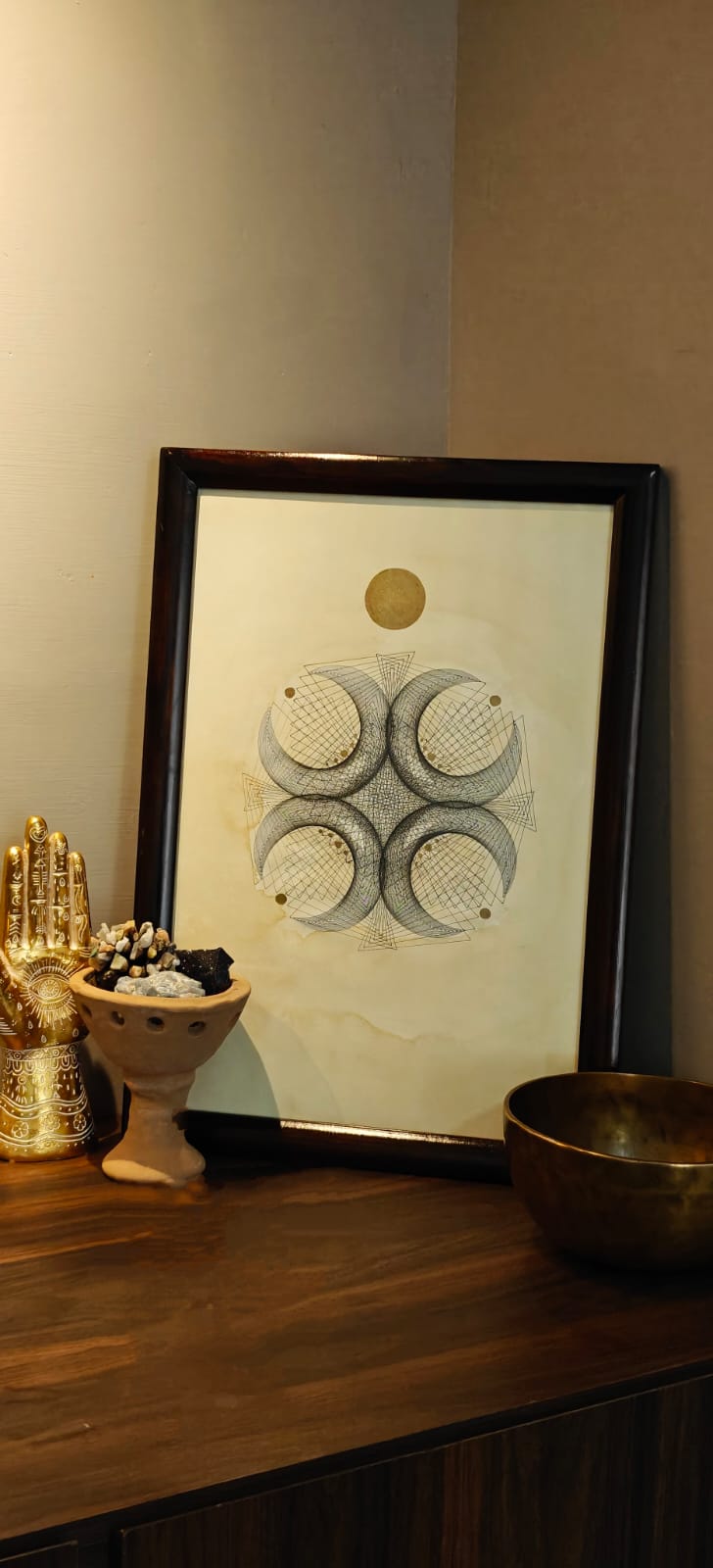 Geometría personalizada sobre mesa